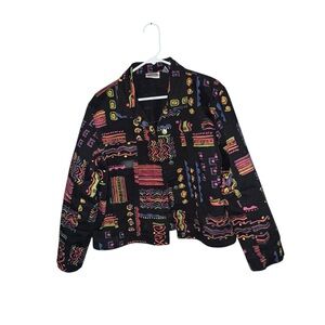 Chicos Tribal Colorful Jacket